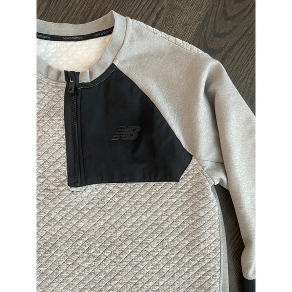 Mens Reebok gray black color block quilted zip sweater small - Picture 3 of 6